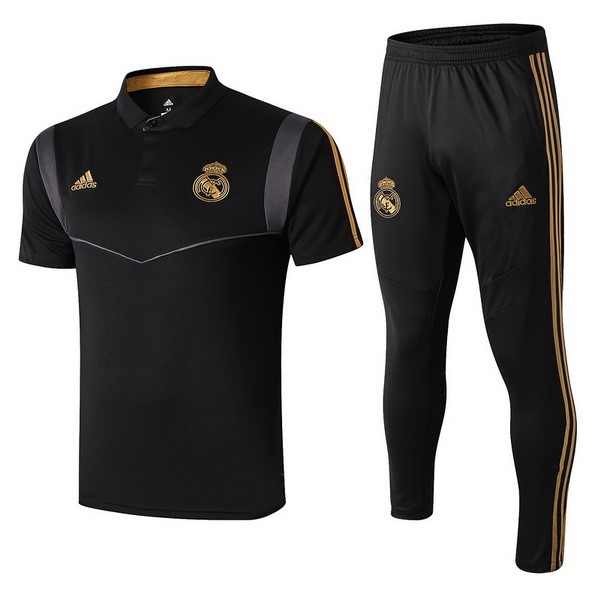 Polo Conjunto Completo Real Madrid 2019 2020 Negro Gris